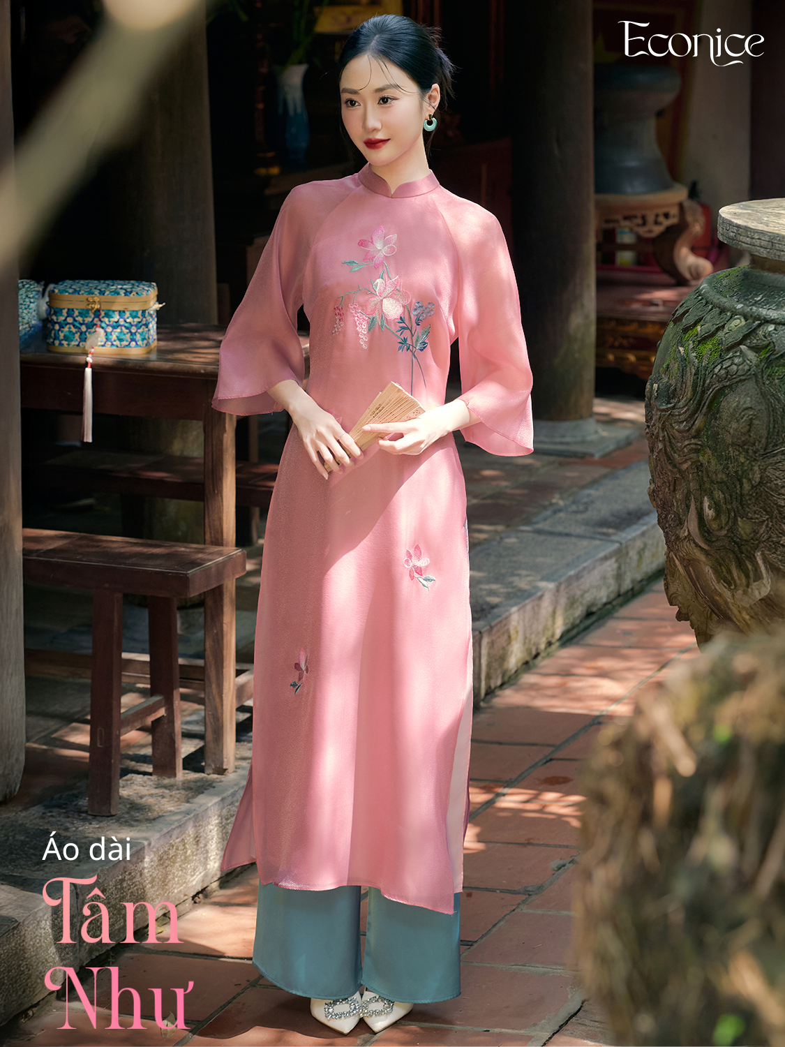 Set áo dài cách tân nữ Econice Tâm Như