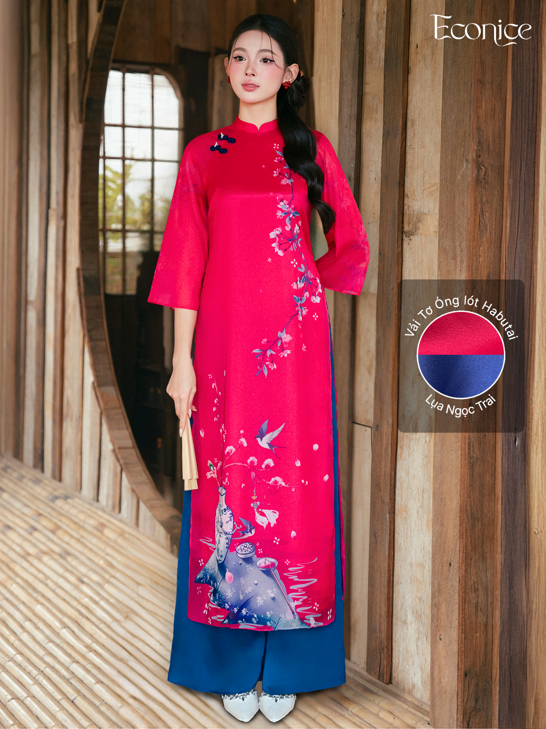 Set áo dài cách tân nữ Econice Tô Sa Set áo dài cách tân nữ Econice Tô Sa - Ảnh 7