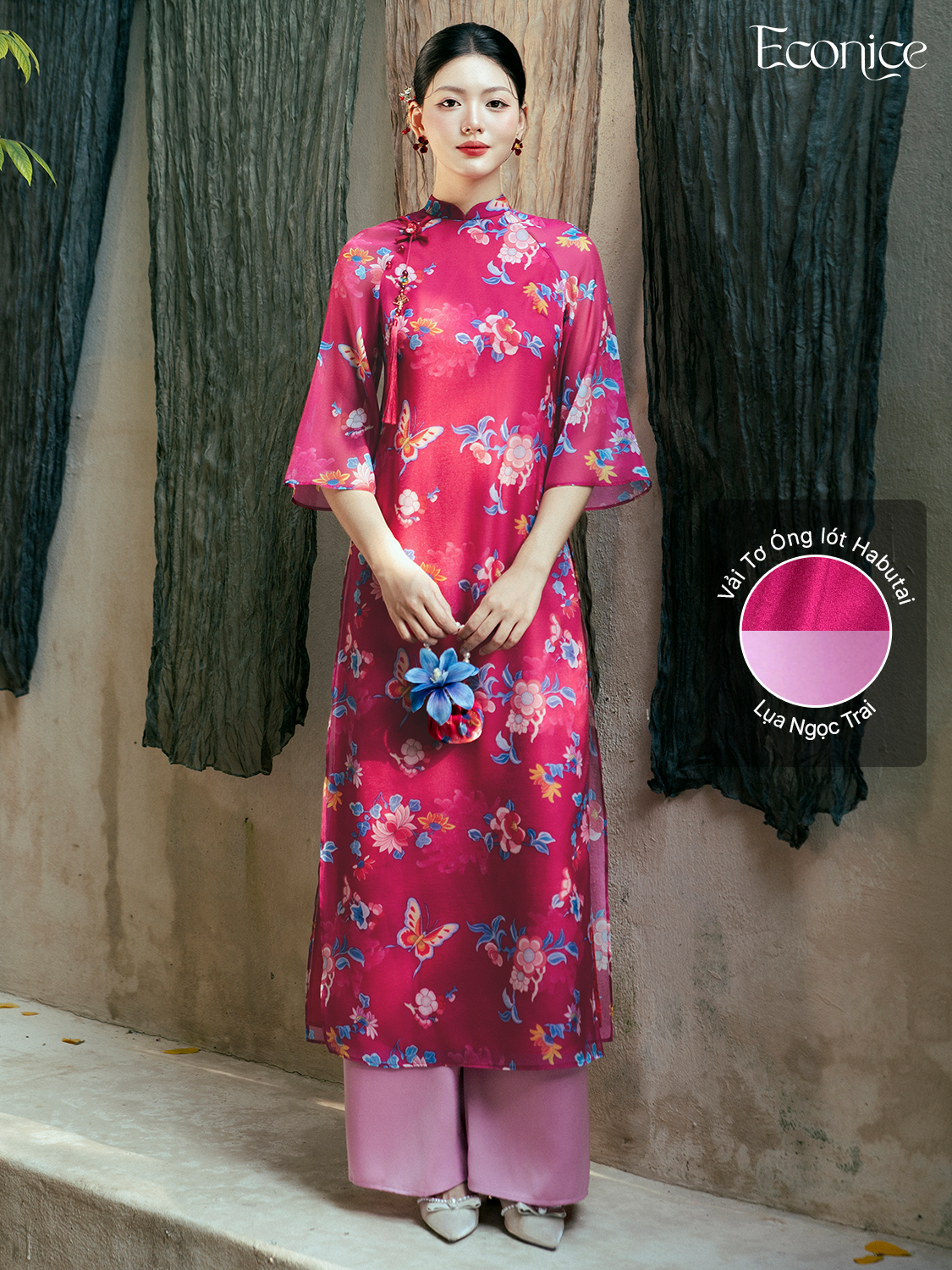 Set áo dài cách tân nữ Econice Lưu Ly Set áo dài cách tân nữ Econice Lưu Ly - Ảnh 2